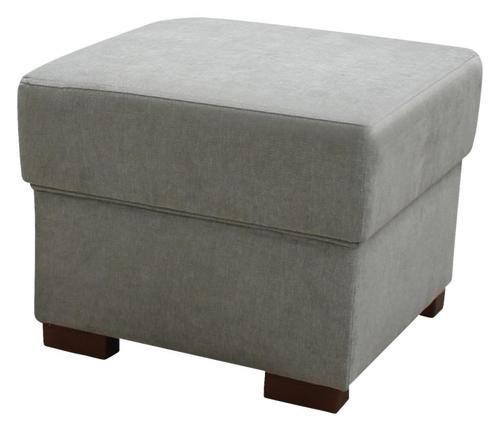 TABURET CHANDLER - světle šedá/hnědá, Design, dřevo/textil (51/43/51cm) - Ondega