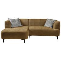 Ecksofa Lou Goldfarben/Schwarz, 158 cm - Goldfarben/Schwarz, Design, Textil (158/247cm) - MID.YOU