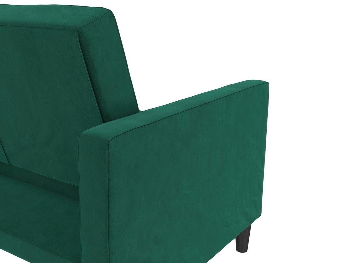 Schlafsofa Palermo Dunkelgrün, mit Schlaffunktion - Dunkelgrün/Schwarz, Basics, Textil (207/86/86cm) - Livetastic