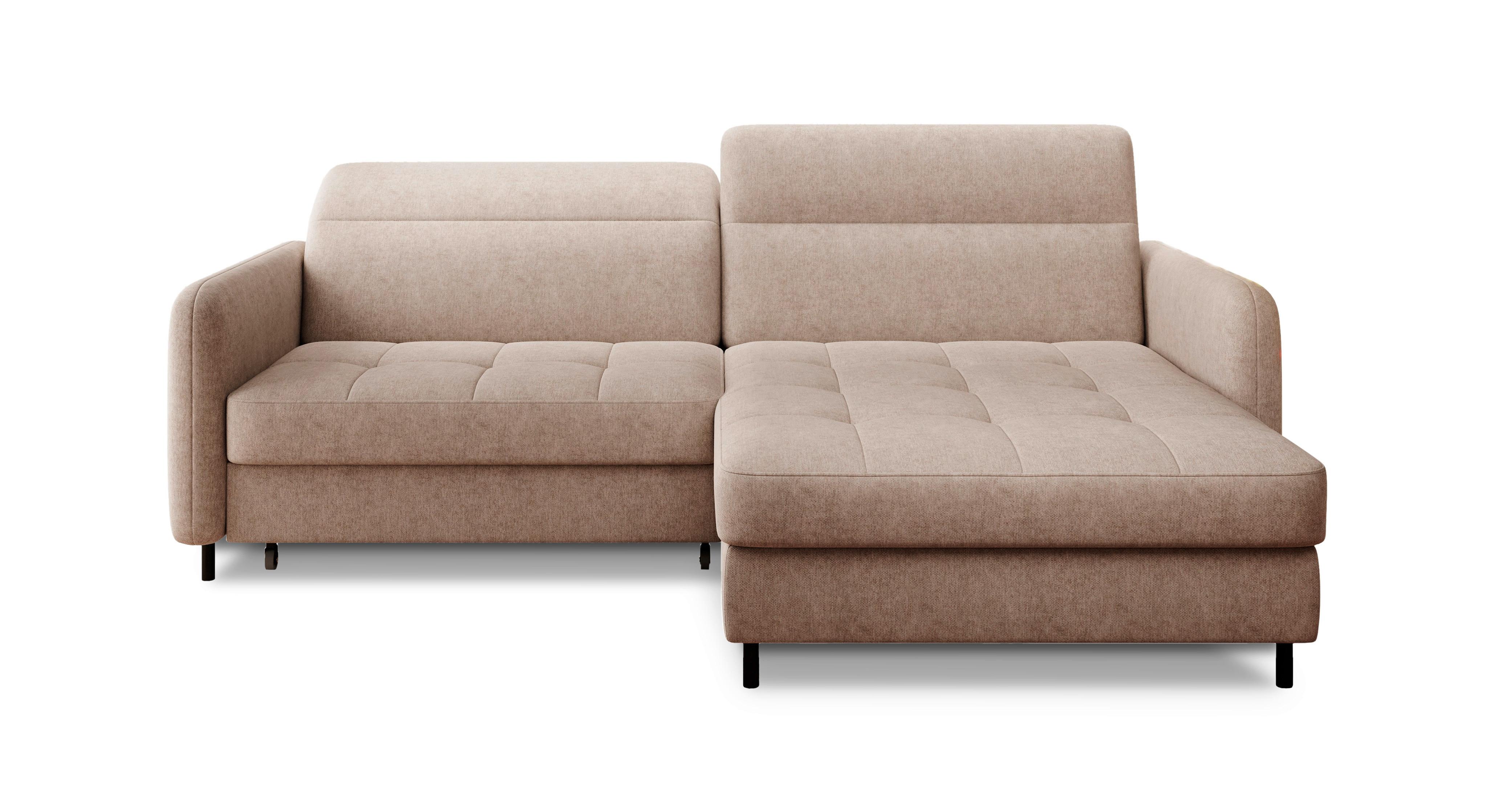 Ecksofa Gomsi Beige S: 228x165 cm - Beige/Schwarz, Design, Textil (228/165cm) - MID.YOU