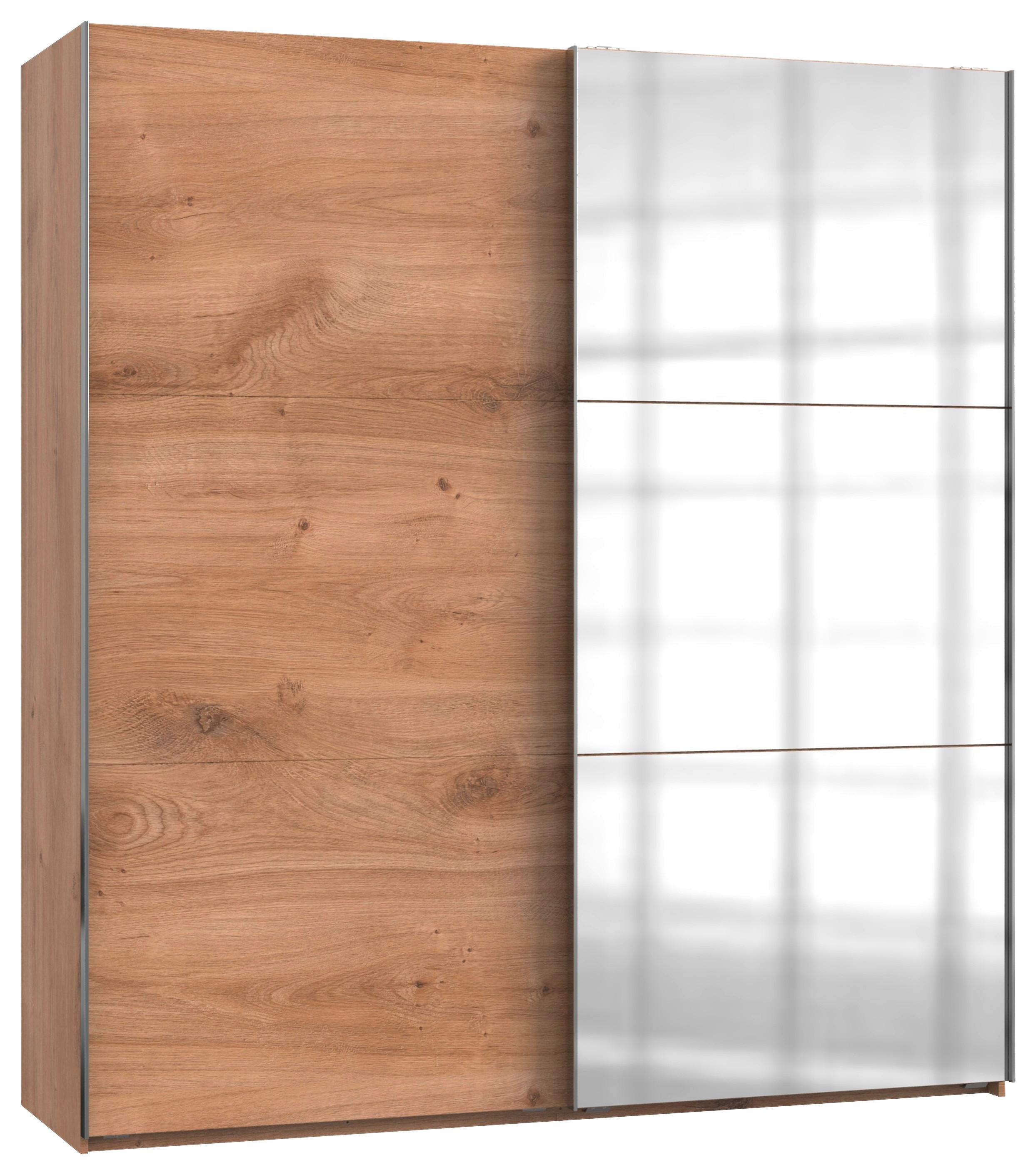 Schwebetürenschrank B: 200 cm Level, Eichefarben Dekor