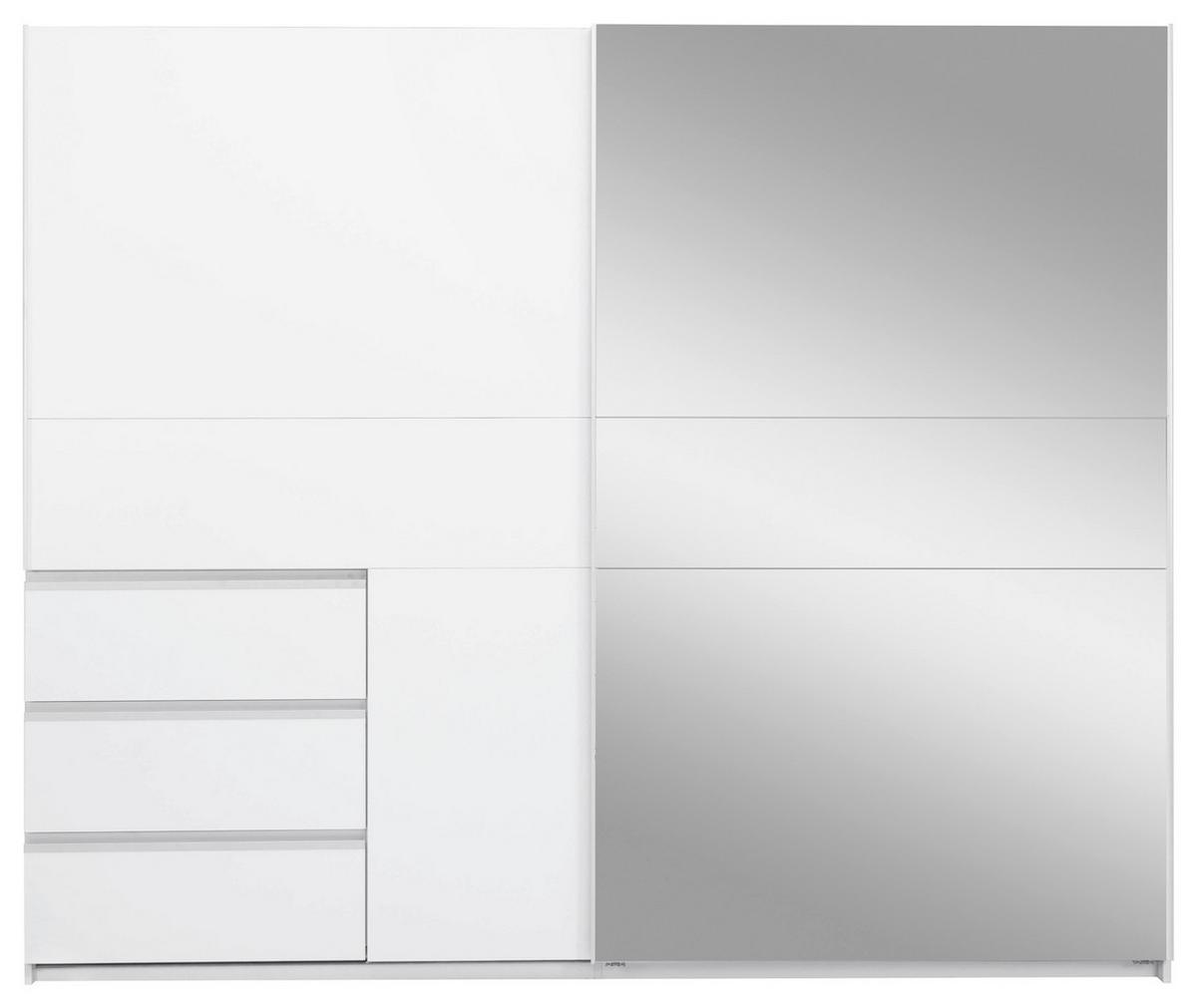 SCHIEBETÜRENSCHRANK Wilma Weiß B: 250cm - Weiß, MODERN, Holzwerkstoff (250/210/61,5cm) - P & B