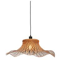 Hängeleuchte Ibiza/h65/bn - Schwarz/Naturfarben, Trend (50/50/15cm) - Good & Mojo