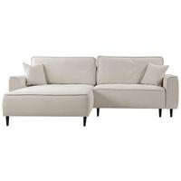 Ecksofa Blues Beige/Schwarz, 183 cm - Beige/Schwarz, Design, Textil (183/263cm) - MID.YOU