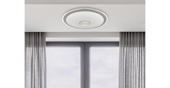 Led-deckenleuchte Karin Ø 42 Cm Mit Farbwechsler - Chromfarben/Weiß, MODERN, Kunststoff/Metall (40cm) - Luca Bessoni