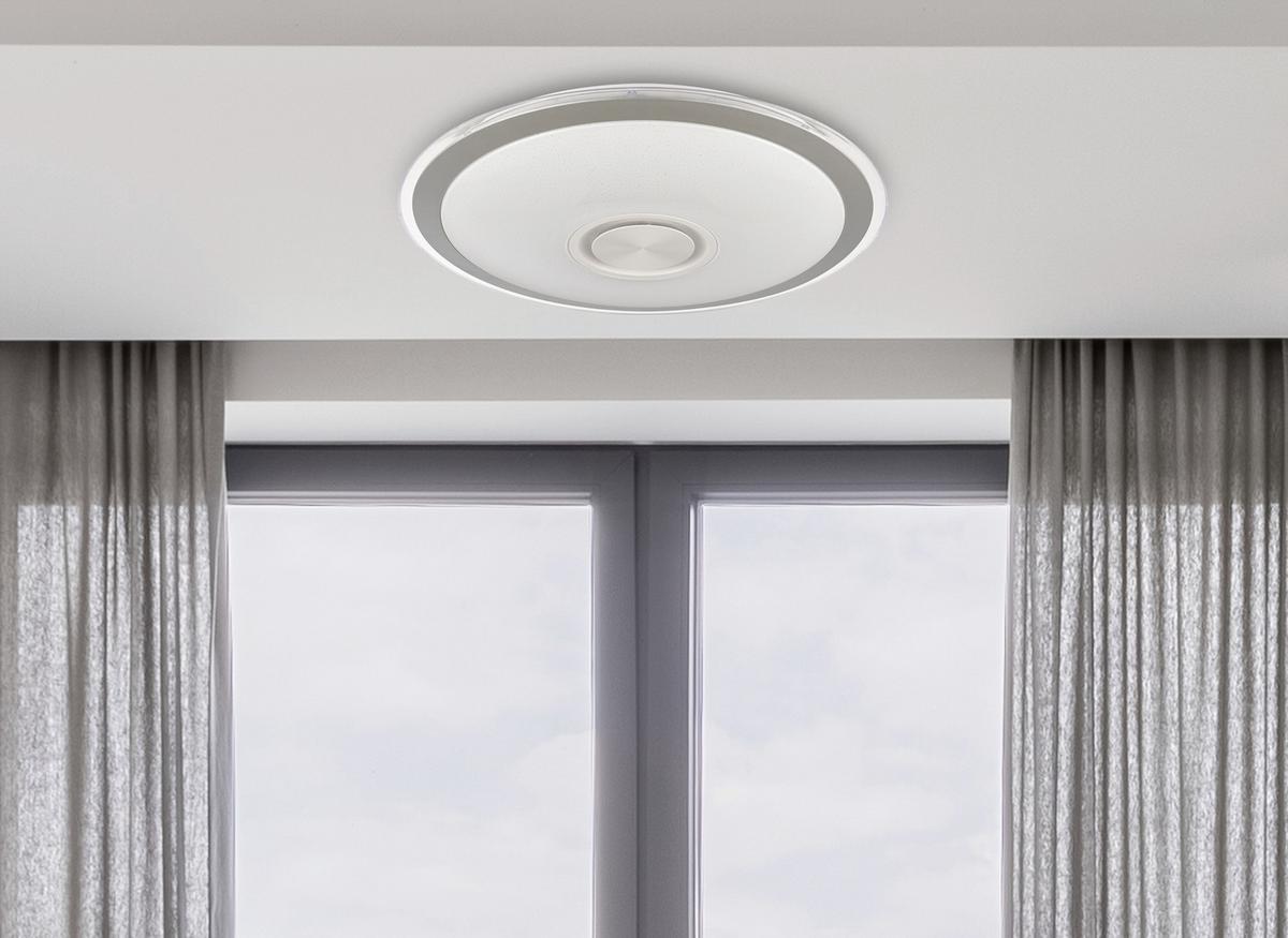 Led Mennyezeti Lámpa Karin - króm/fehér, Modern, műanyag/fém (40cm) - Luca Bessoni