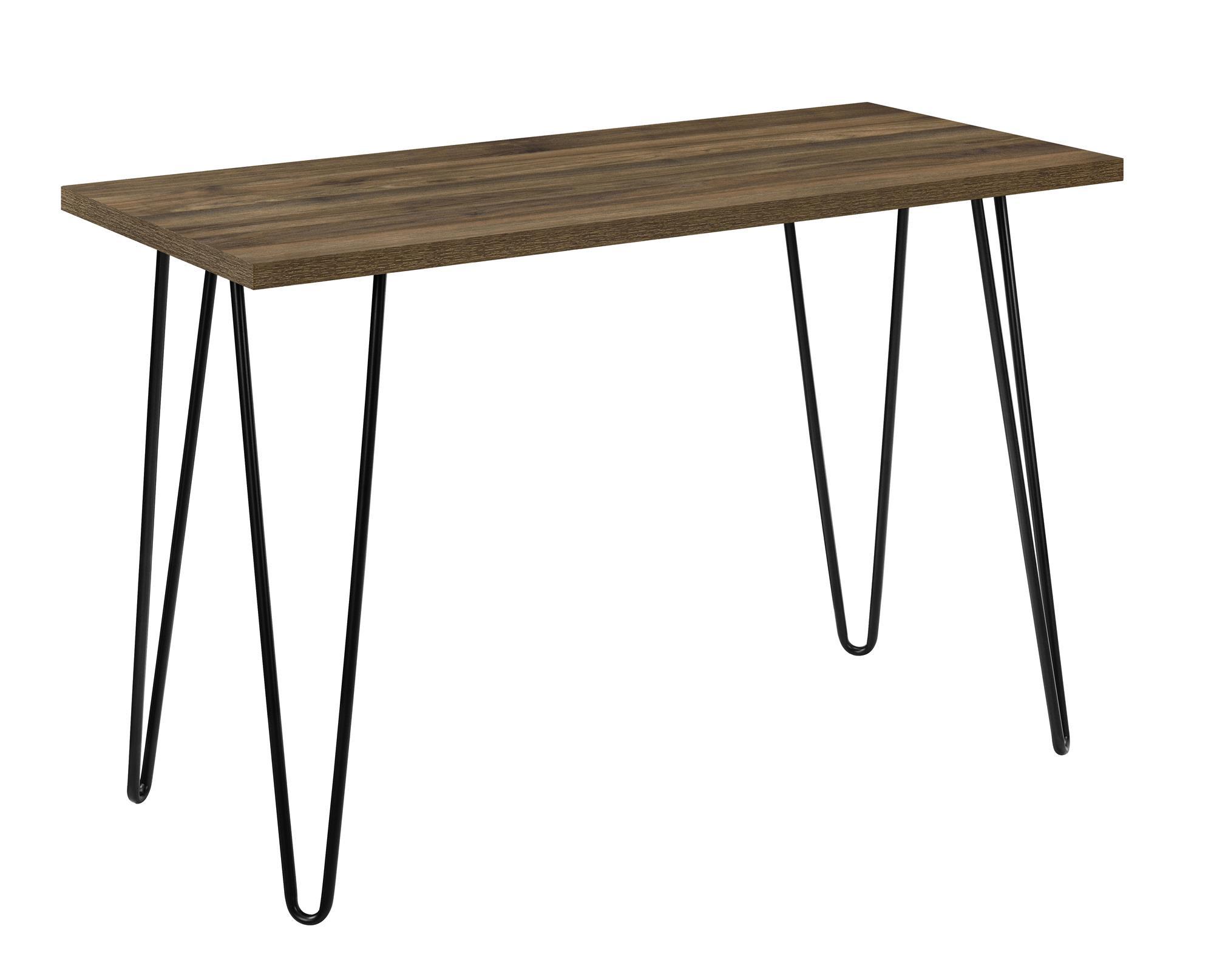 Schreibtisch Owen Walnussfarben B: 68 cm - Walnussfarben, Design, Holzwerkstoff/Metall (101/68/49cm) - MID.YOU