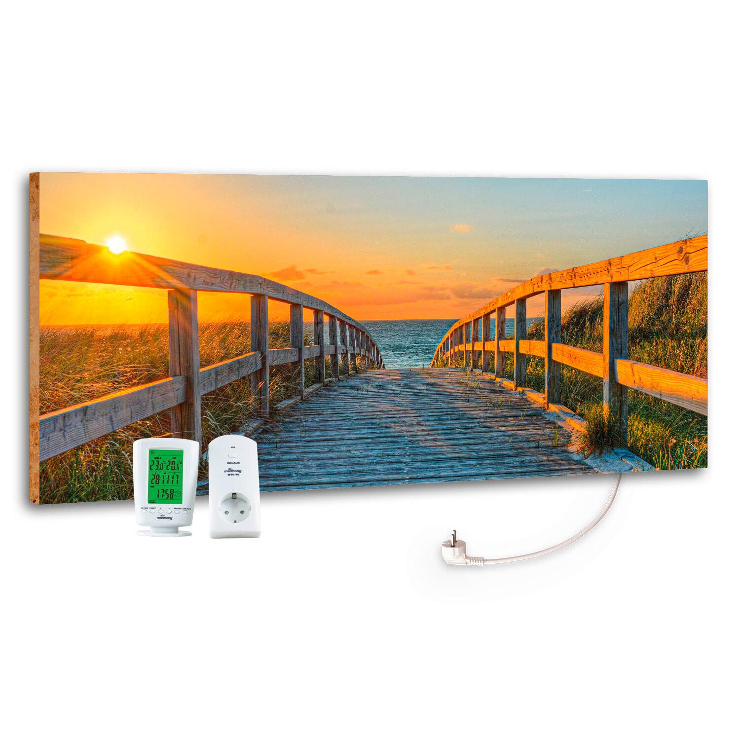 Infrarot Heizung 800 W Brücke Zum Meer 40x100 Cm - MODERN, Stein (40/100/2cm) - marmony