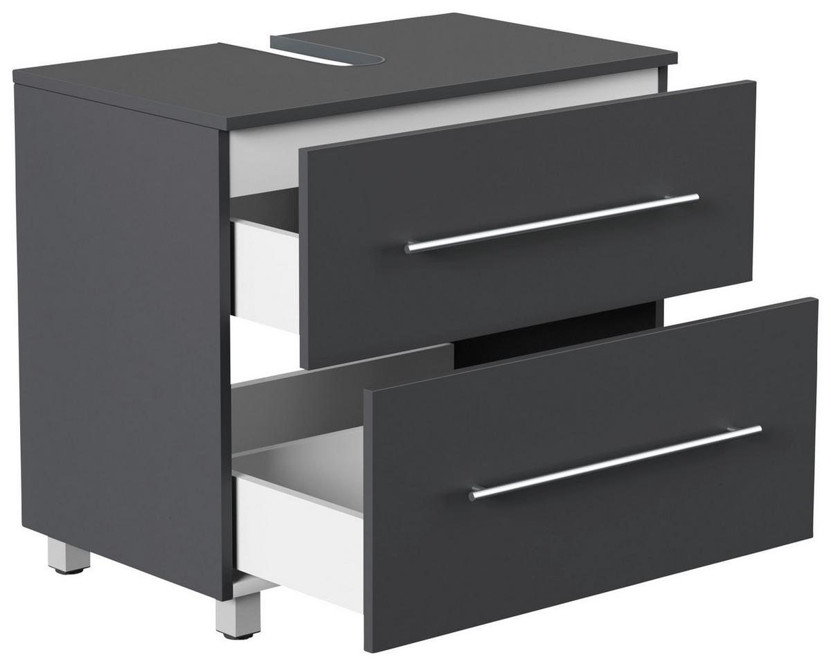 Waschbeckenunterschrank Mondial Graphitfarben B: 70 cm - Graphitfarben, MODERN, Holzwerkstoff (70/63/41,6cm) - MID.YOU