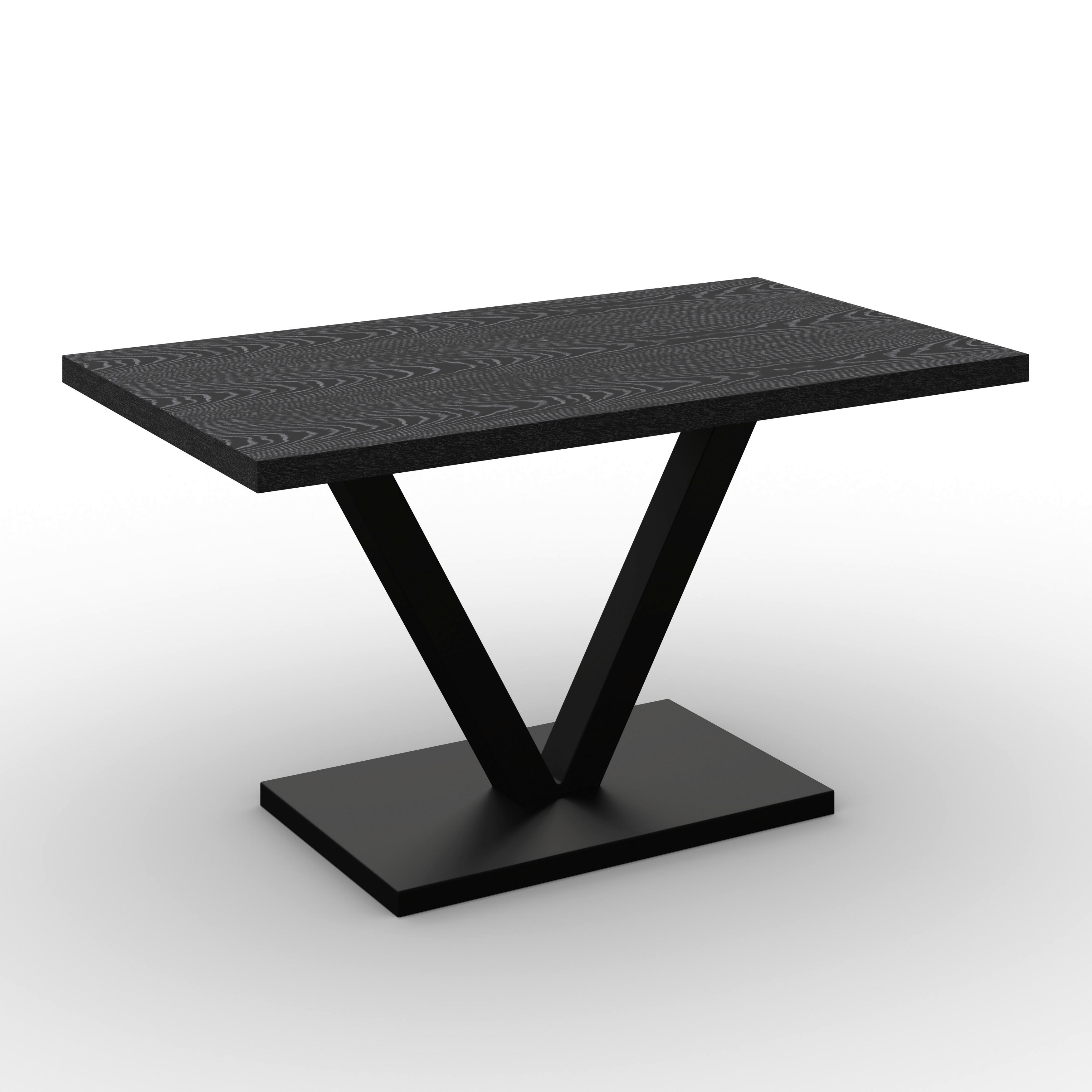 JEDÁLENSKÝ STÔL LOCA - čierna, Modern, kov/drevo (140/76/80cm) - Bessagi Home