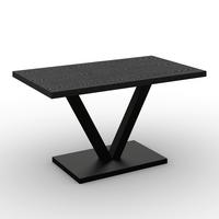 JEDÁLENSKÝ STÔL LOCA - čierna, Modern, kov/drevo (140/76/80cm) - Bessagi Home