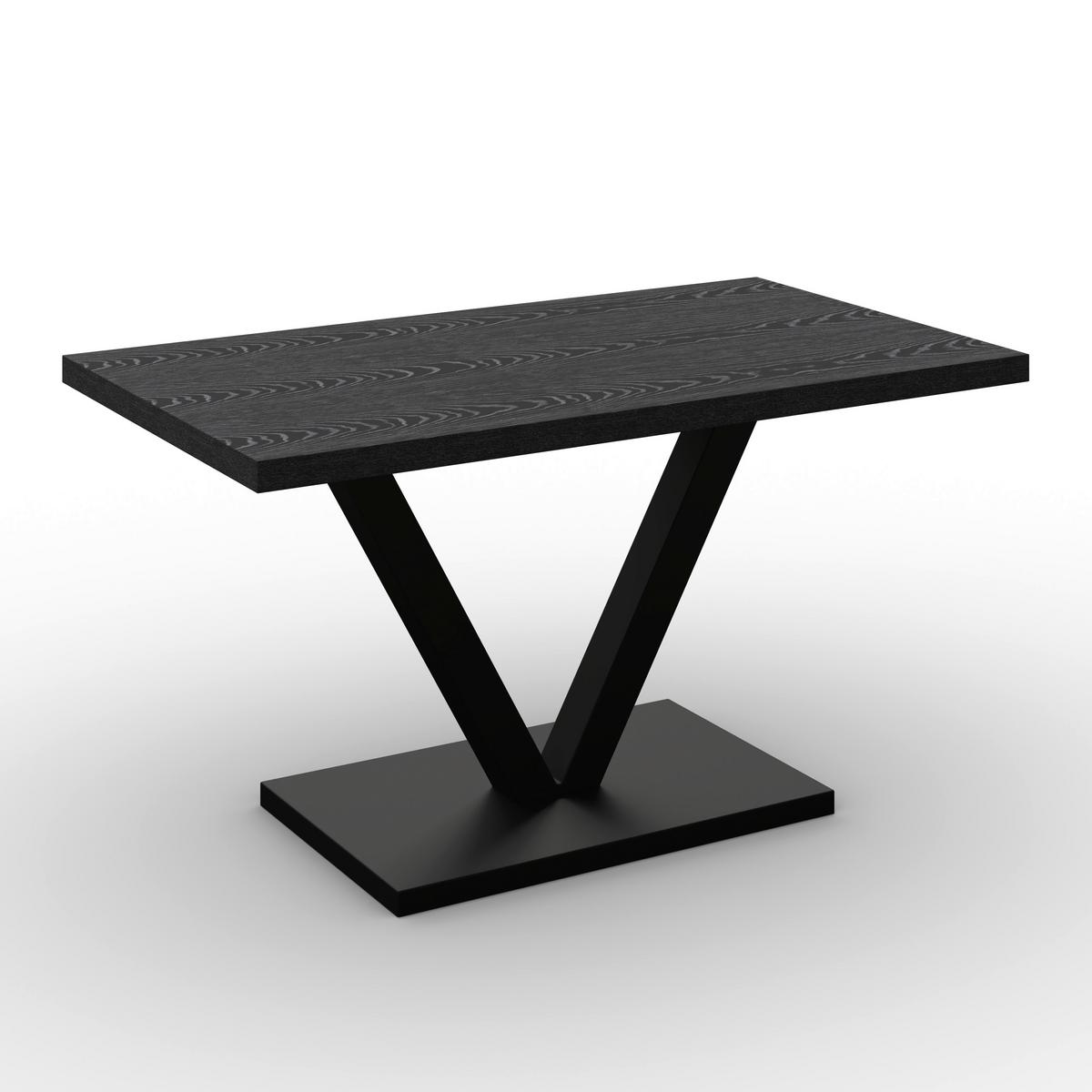 JEDÁLENSKÝ STÔL LOCA - čierna, Modern, kov/drevo (140/76/80cm) - Bessagi Home