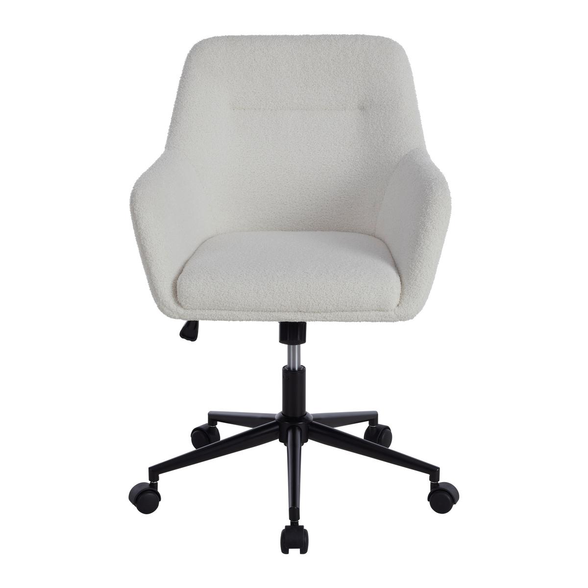 Kancelářska židle DEBORA -EXKLUSIV- - bílá, Lifestyle, kov/textil (62/85,5-93,5/57cm) - Mömax