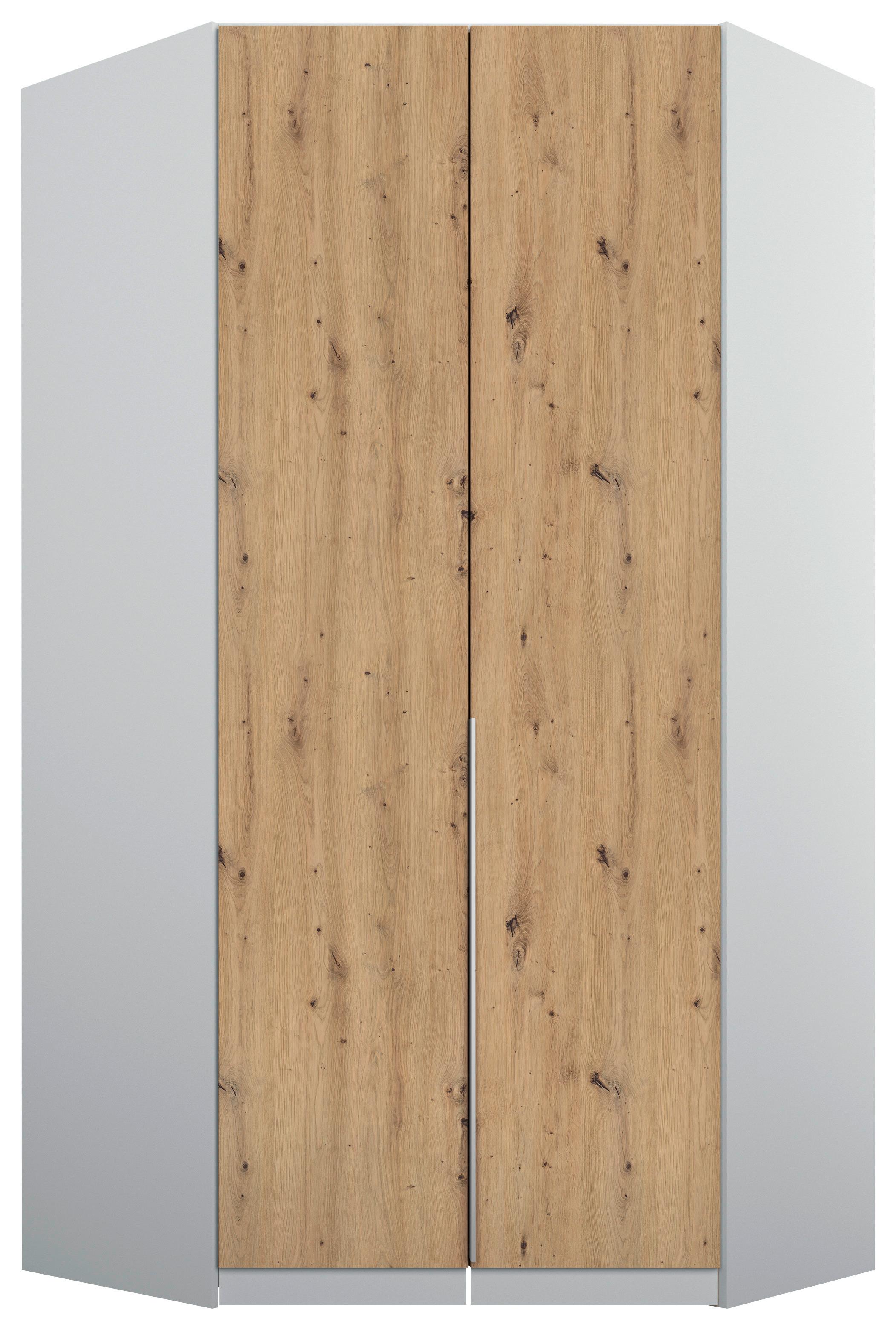 Eckschrank 117 Cm Alabama Extra Grau - Hellgrau/Eiche Artisan, MODERN, Holzwerkstoff (117/229/117cm)