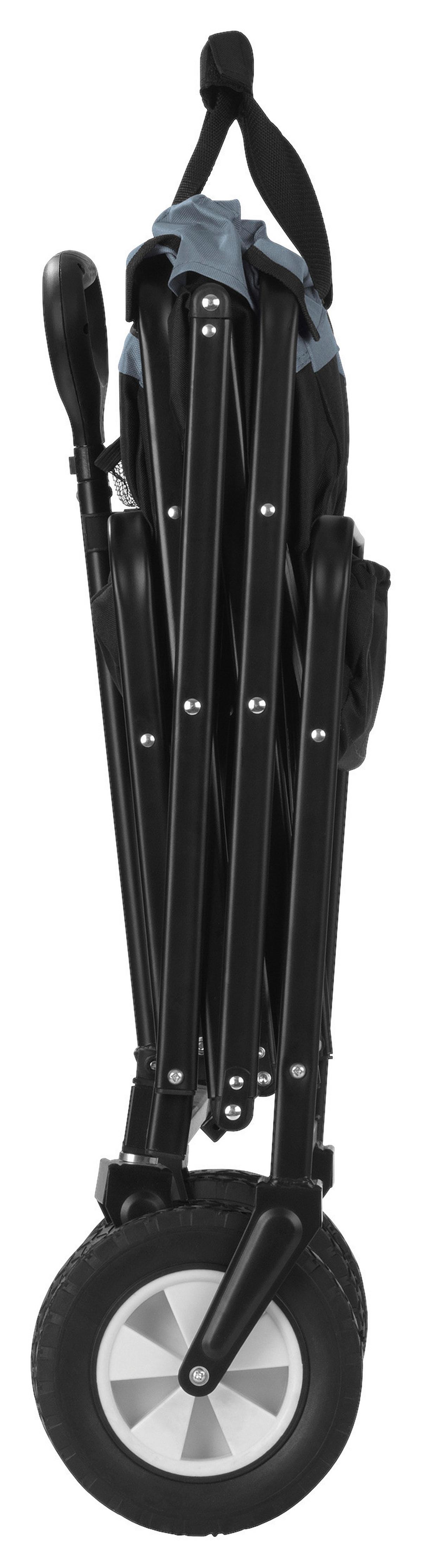 Bollerwagen Easymaxx Grau/schwarz Max. 80 Kg - Schwarz/Grau, Basics, Kunststoff/Textil (106,3/52/79,8cm) - TV - Unser Original