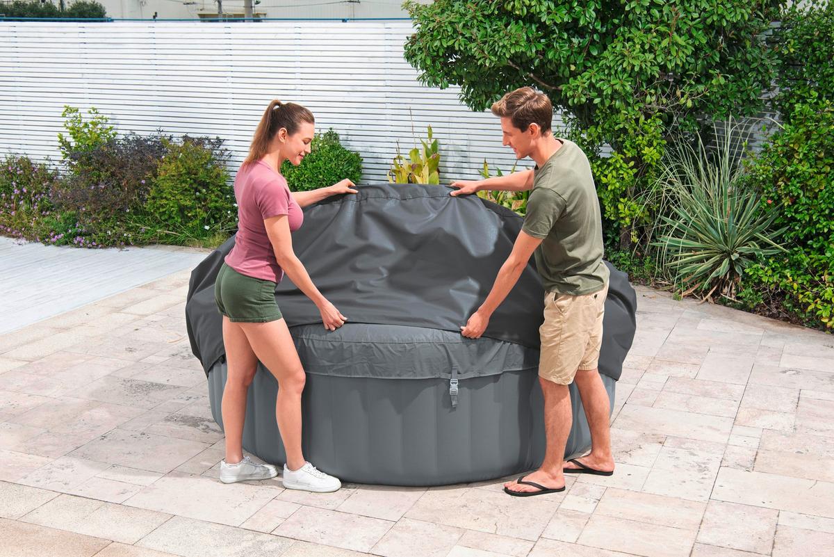 Whirlpoolabdeckung Sebastian - Dunkelgrau, KONVENTIONELL, Kunststoff (216/80cm) - Bestway