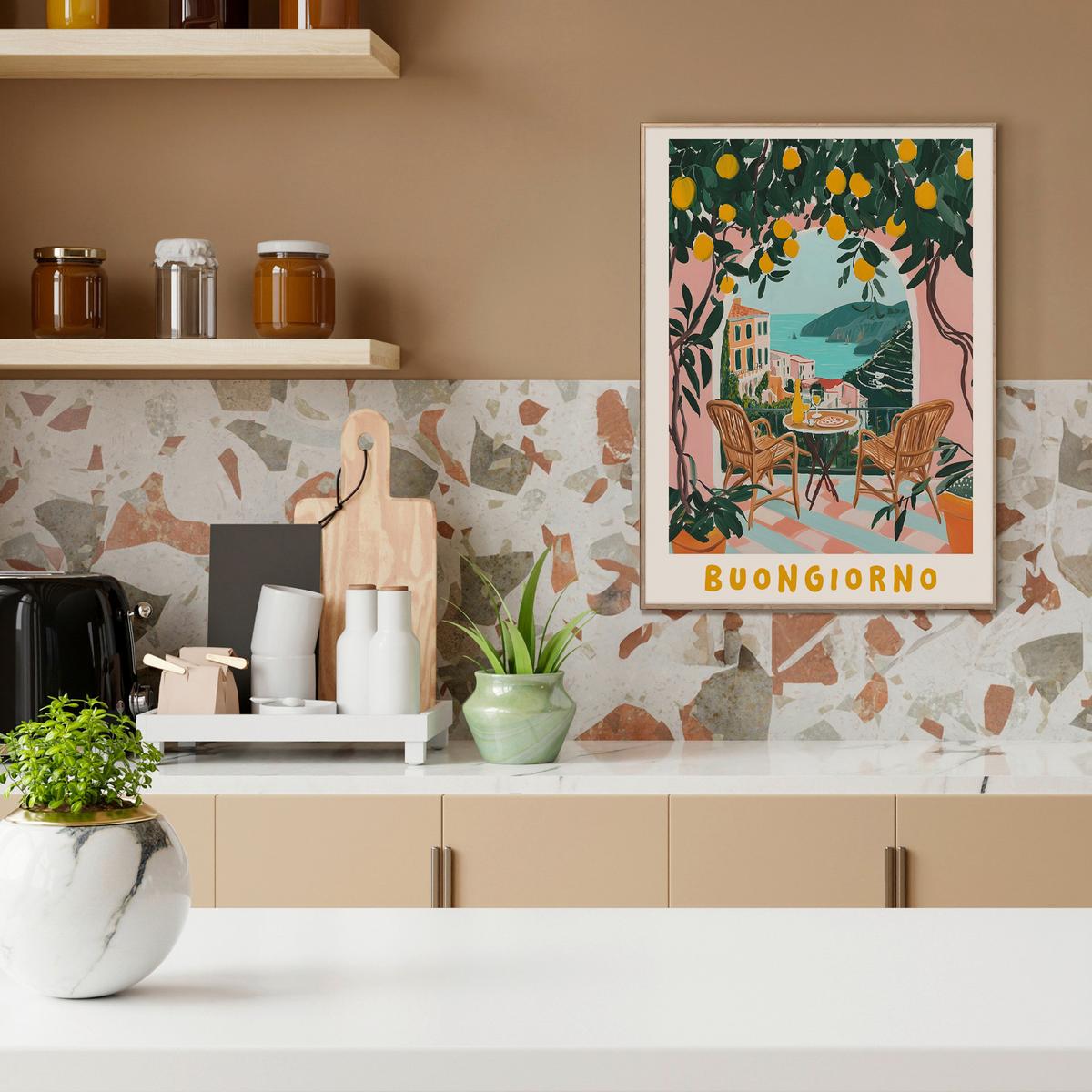 Obraz ELENA - barvy dubu/vícebarevná, Konvenční, kompozitní dřevo/papír (50/70cm) - Mömax