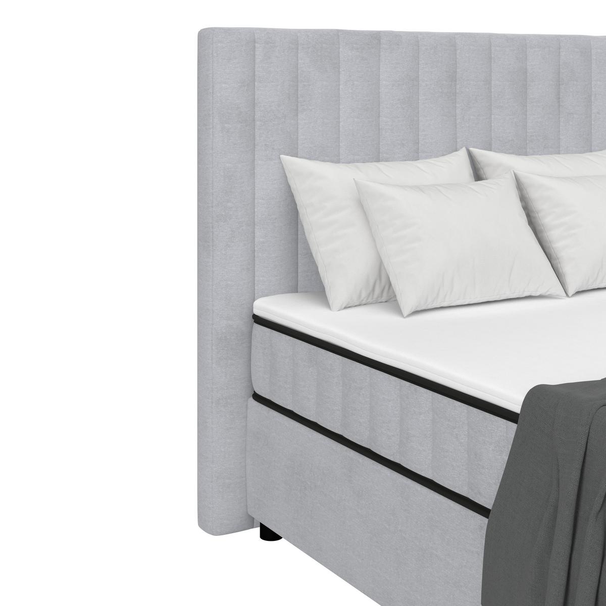 Boxbett Maya 120 - Schwarz/Grau, MODERN, Holz/Holzwerkstoff (120/200cm)