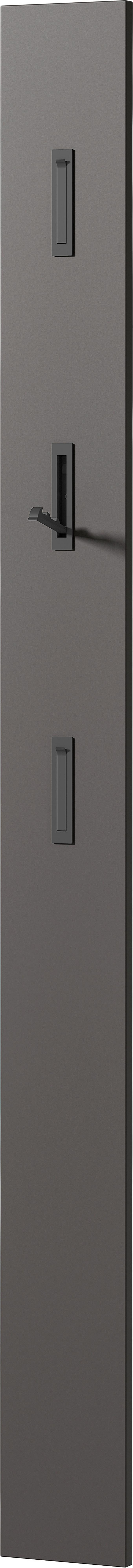 Garderobe Gw-baldone 3-teilig Graphitfarben B: 100 Cm - Graphitfarben, Design, Glas/Holzwerkstoff (100/200/29cm) - MID.YOU