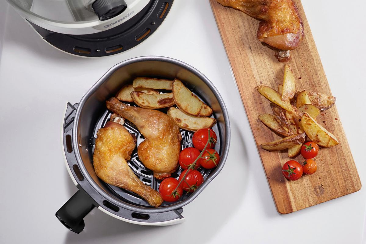 Heißluftfritteuse, 4,5liter Af1300xg - Weiß, Basics, Kunststoff/Metall (26/31,3/31,7cm)