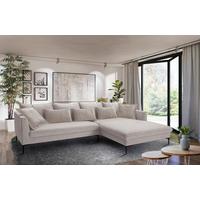 Ecksofa Piazza Beige S: 321x187 cm - Beige/Schwarz, Design, Textil (321/187cm) - Livetastic