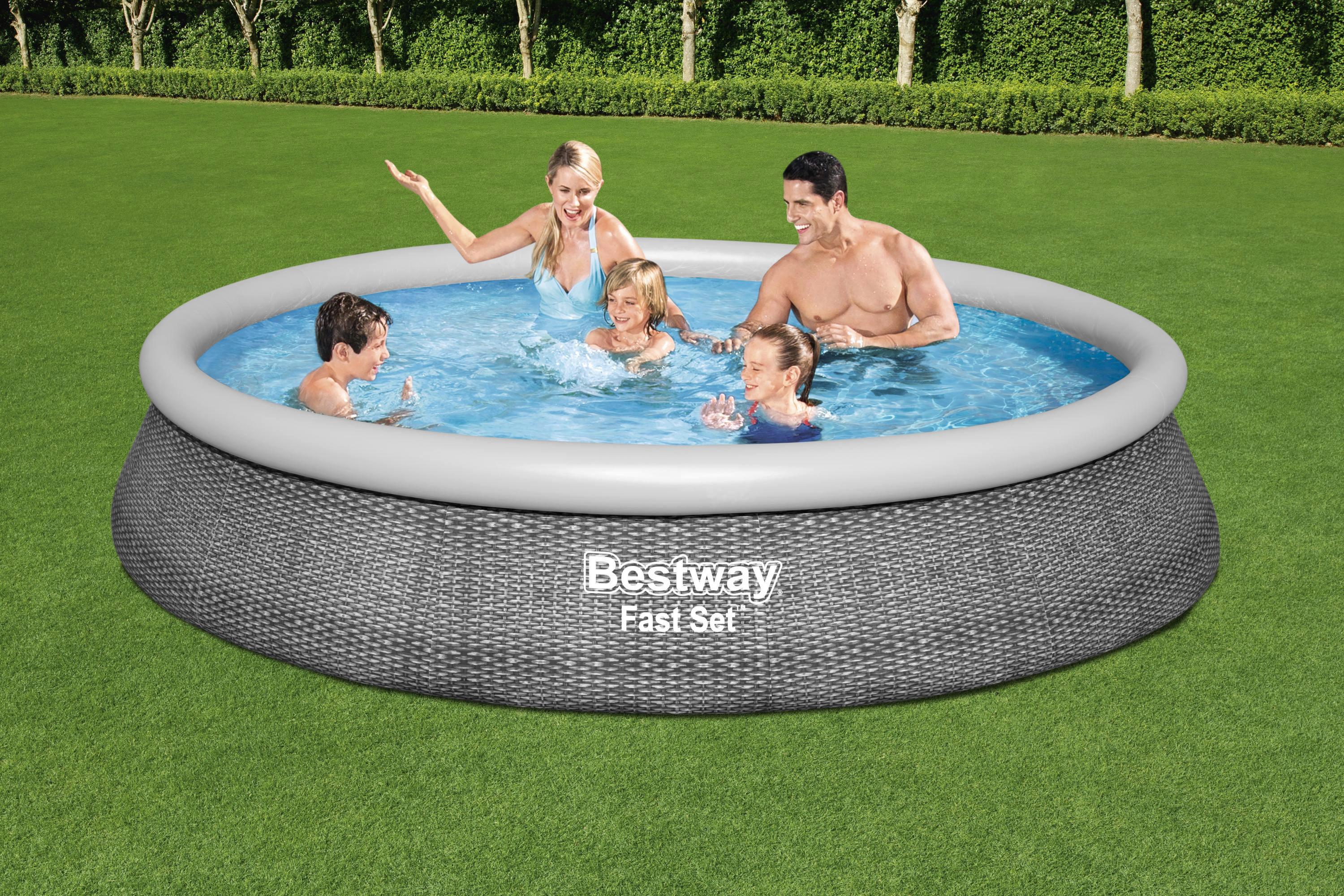 Medence Pool Set Robin - fehér/szürke, Konventionell, műanyag (396/84cm) - Bestway
