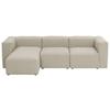 Ecksofa Lena Creme Flachgewebe - Creme, Design, Textil (275/73/160cm) - Max Winzer