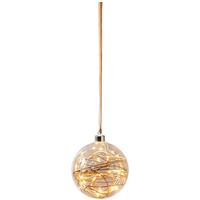 LED-Dekoleuchte 410604 - Transparent/Silberfarben, Basics, Glas/Holz (20/21cm) - Eglo