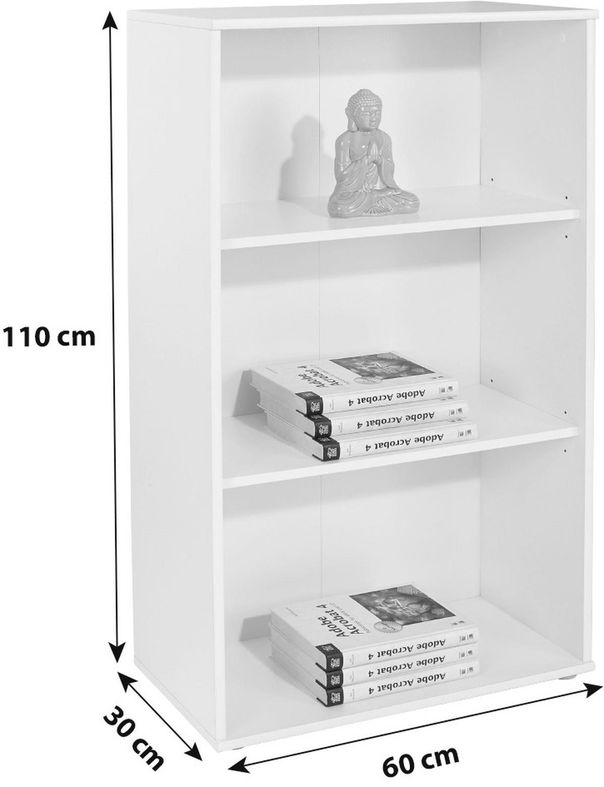 REGÁL JOSEF 5 - biela, Modern, kompozitné drevo (60/110/30cm)