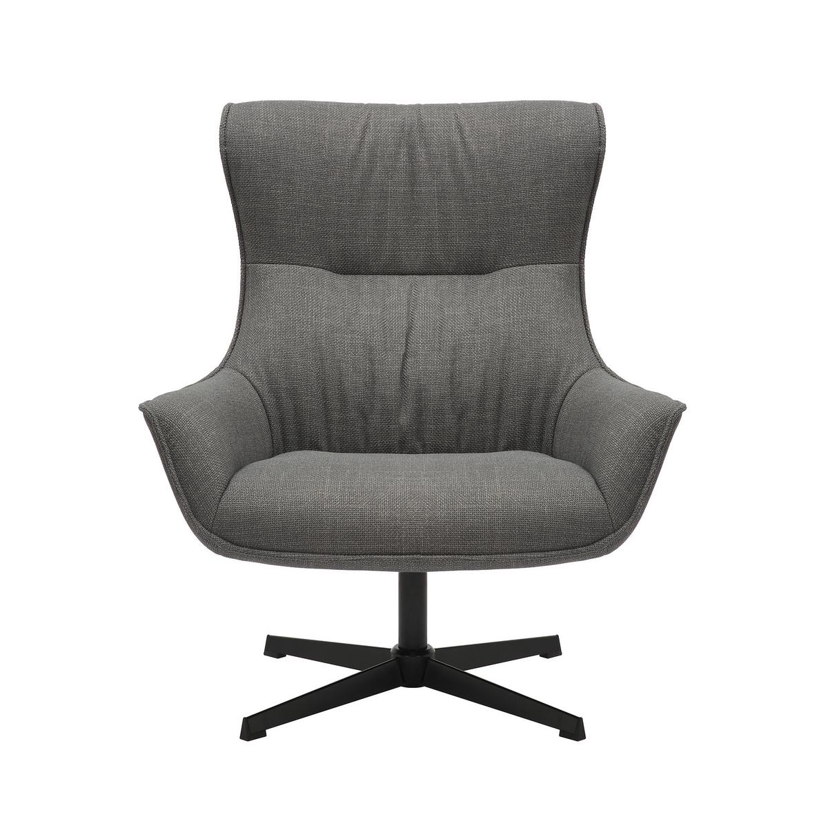 Sessel Grau B: 85 Cm - Schwarz/Grau, MODERN, Textil (85/103/83cm) - Livetastic