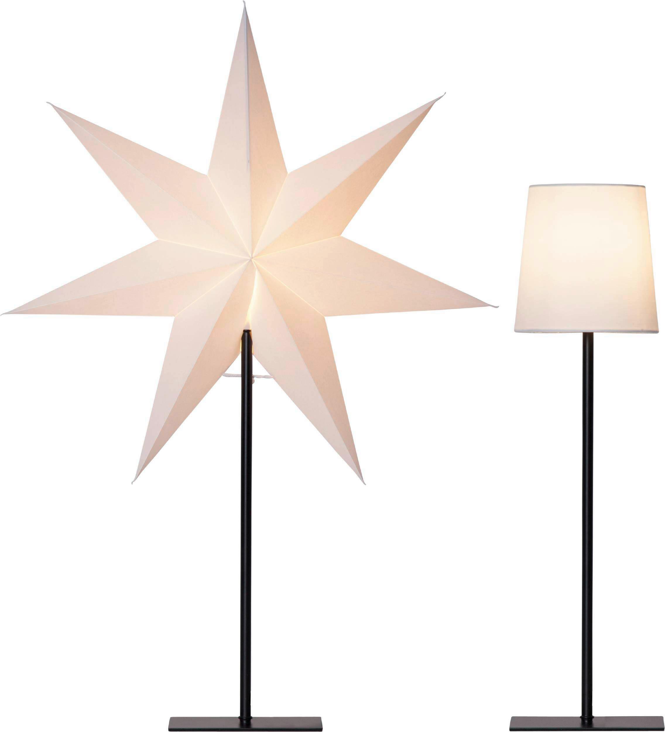 Tischleuchte Weiß/Schwarz H: 76 cm - Basics (55/16/76cm) - Eglo