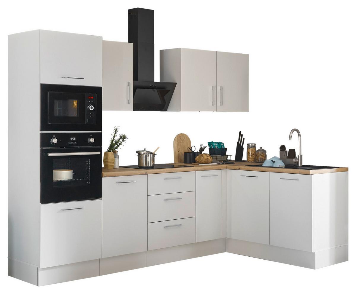 Eckküche Turin Weiß/Eiche Dekor 270x165 cm - Weiß/Eiche Artisan, Basics, Holzwerkstoff (270/165cm) - MID.YOU