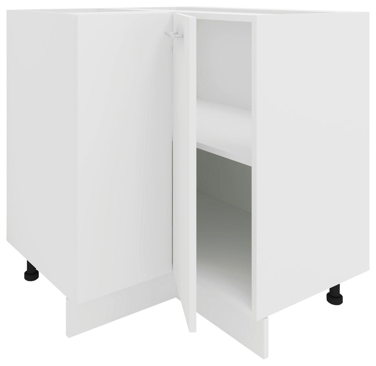 Eckunterschrank Esilo B: 76 Cm Weiß - Weiß, KONVENTIONELL, Holzwerkstoff (76/82/76cm) - MID.YOU