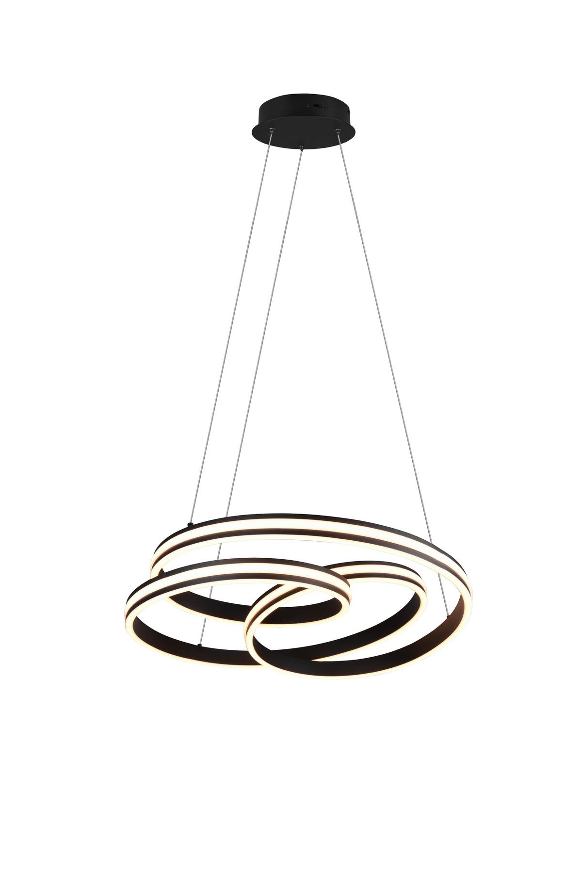 Led-hängeleuchte Nuria H: 150 Cm 1-Flammig Dimmbar - Schwarz, Basics, Metall (60/150cm) - Trio Leuchten