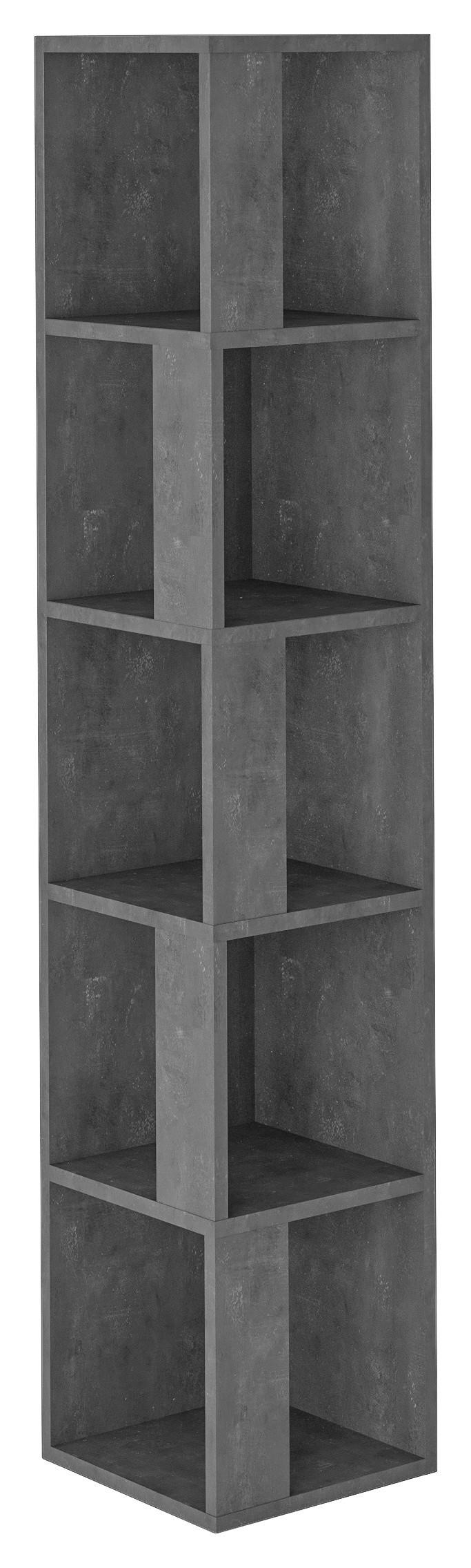 Eckregal Piano Eckregal - Grau, Design, Holzwerkstoff (32/159/32cm) - Livetastic