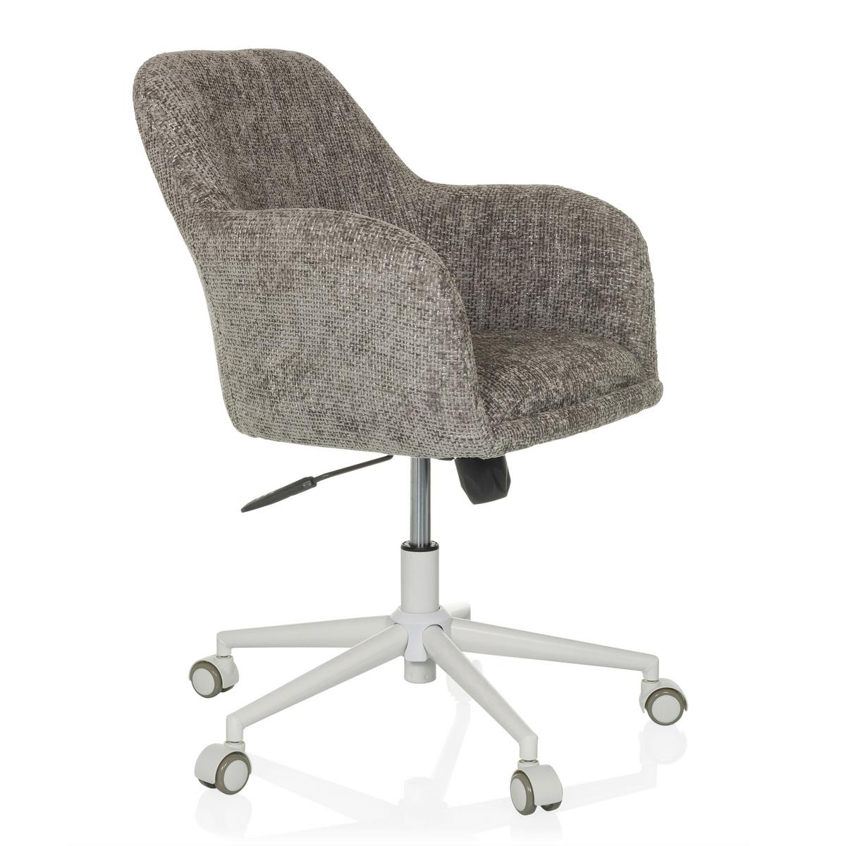 Drehstuhl Solao Home Grau B: 58 cm - Weiß/Grau, MODERN, Kunststoff/Textil (58/78/60cm) - MID.YOU