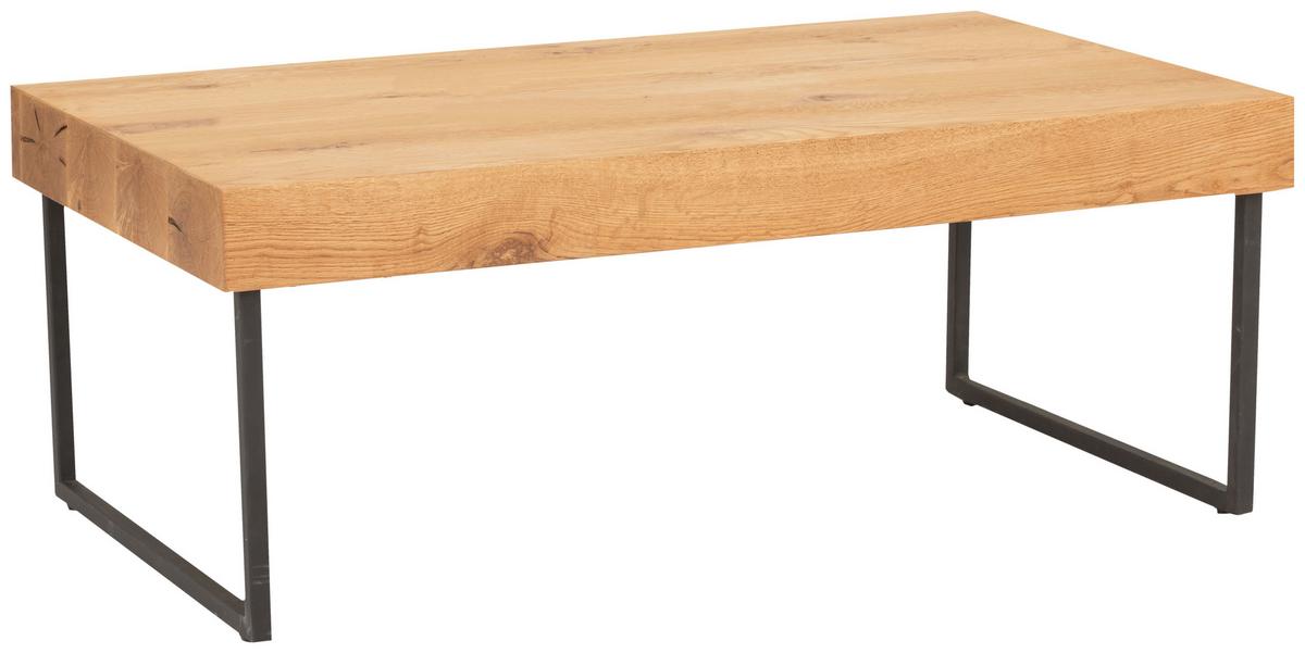 Dohányzóasztal Rimini - fekete/natúr, Modern, faalapú anyag/fa (110/42,8/65cm)