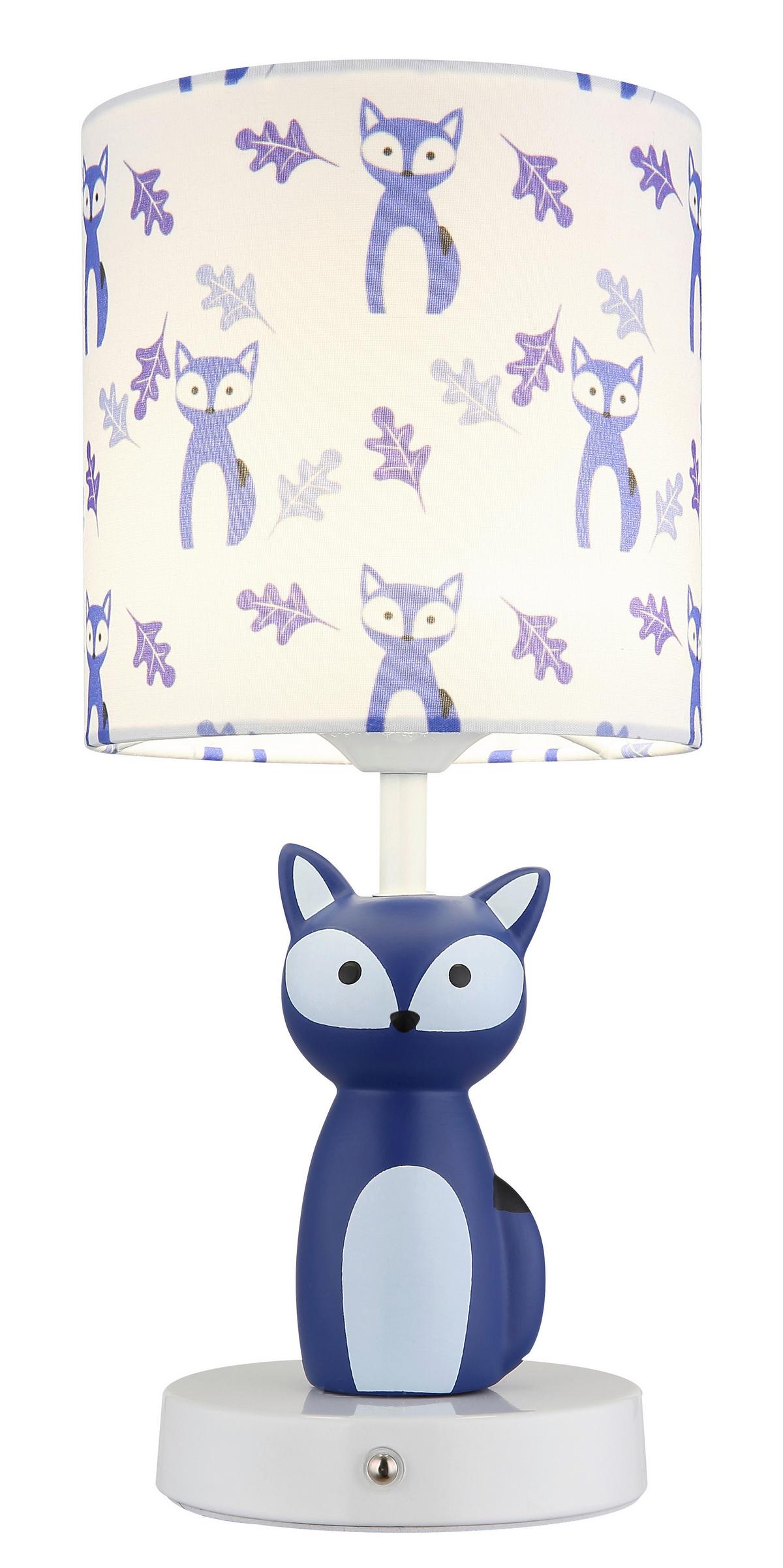 LED-Tischleuchte Foxy Blau Weiß D: 15 cm - Blau/Weiß, Trend, Keramik/Kunststoff (15/33,5cm) - Globo