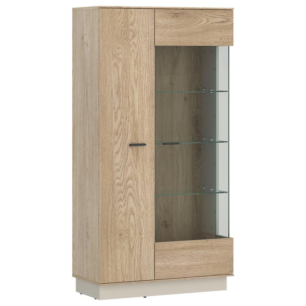 Vitrine, Lagoon, B: 75 Cm Eichefarben/kaschmir