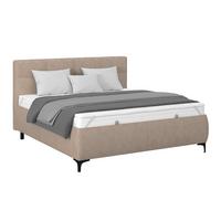 Polsterbett Zeni 160 - Sandfarben/Schwarz, KONVENTIONELL, Holz/Holzwerkstoff (160/200cm)