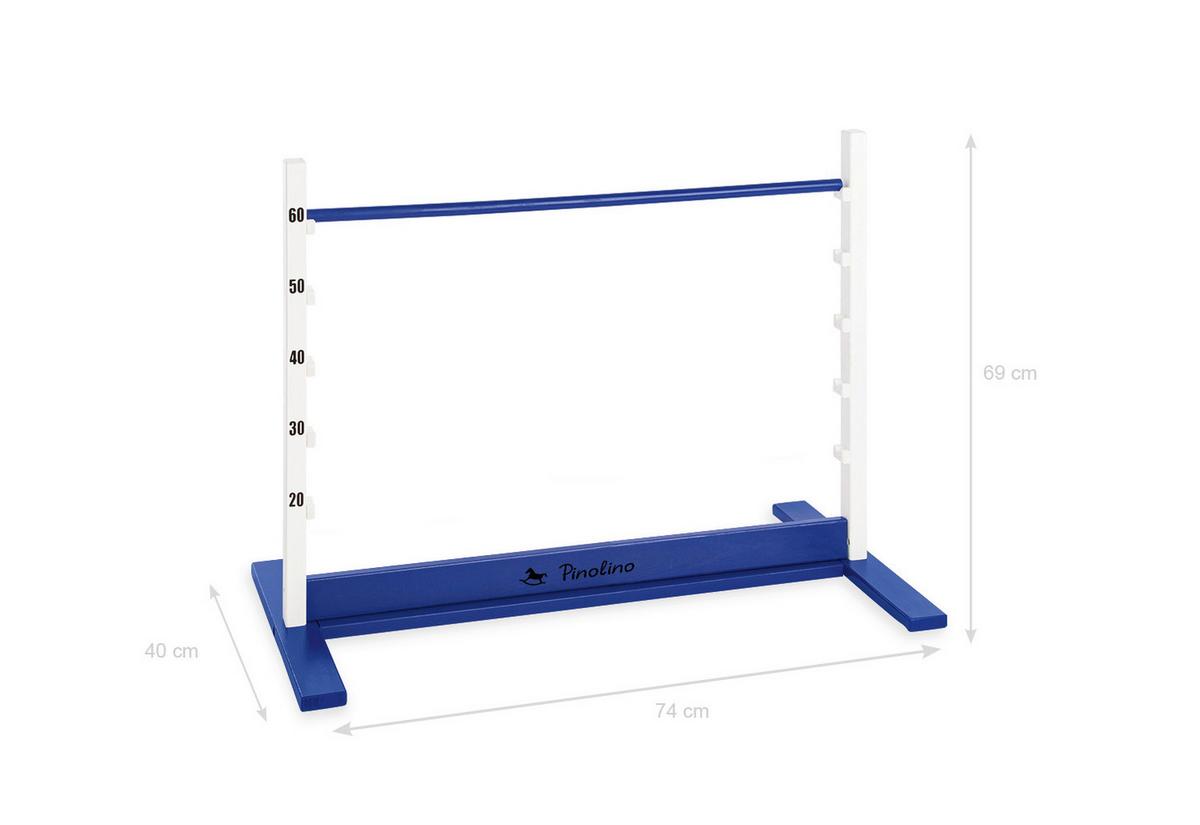 Hindernisparcour Hoppe - Blau, Basics, Holz (92/67/50cm) - Pinolino