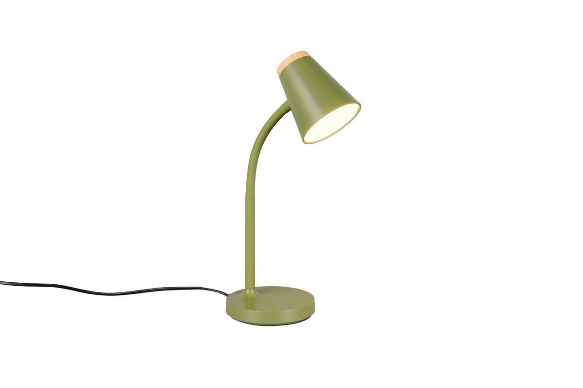 LED-Tischleuchte Pongo Braun Grün B: 13 cm - Braun/Grün, Basics, Kunststoff/Metall (36/13/23cm)