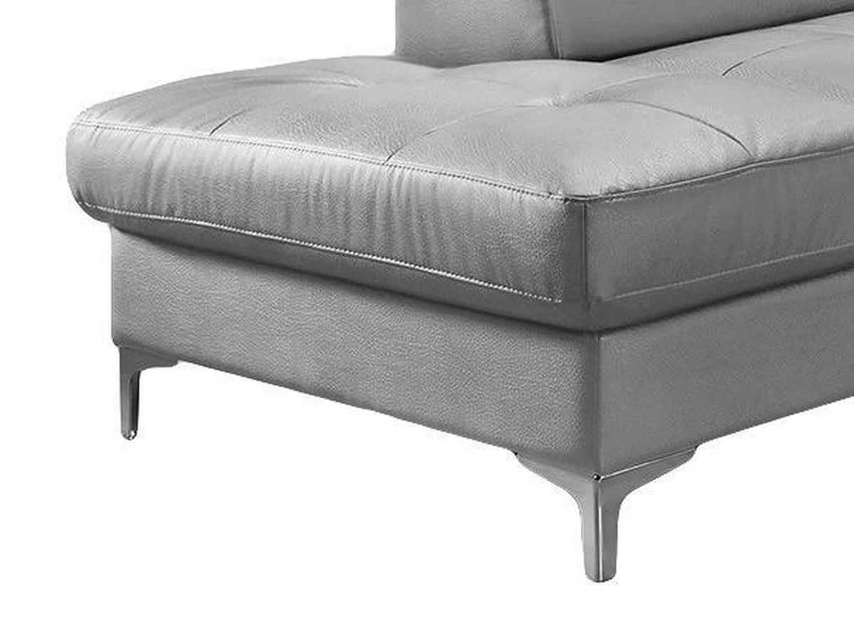 Ecksofa Sammy Gelb - Chromfarben/Gelb, Design, Leder (169/226cm) - Livetastic