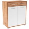 Kommode B: 98 M Q-big New, Wotan Eiche Dekor/weiß - Eichefarben/Dunkelbraun, MODERN, Holz (98/105/44cm)
