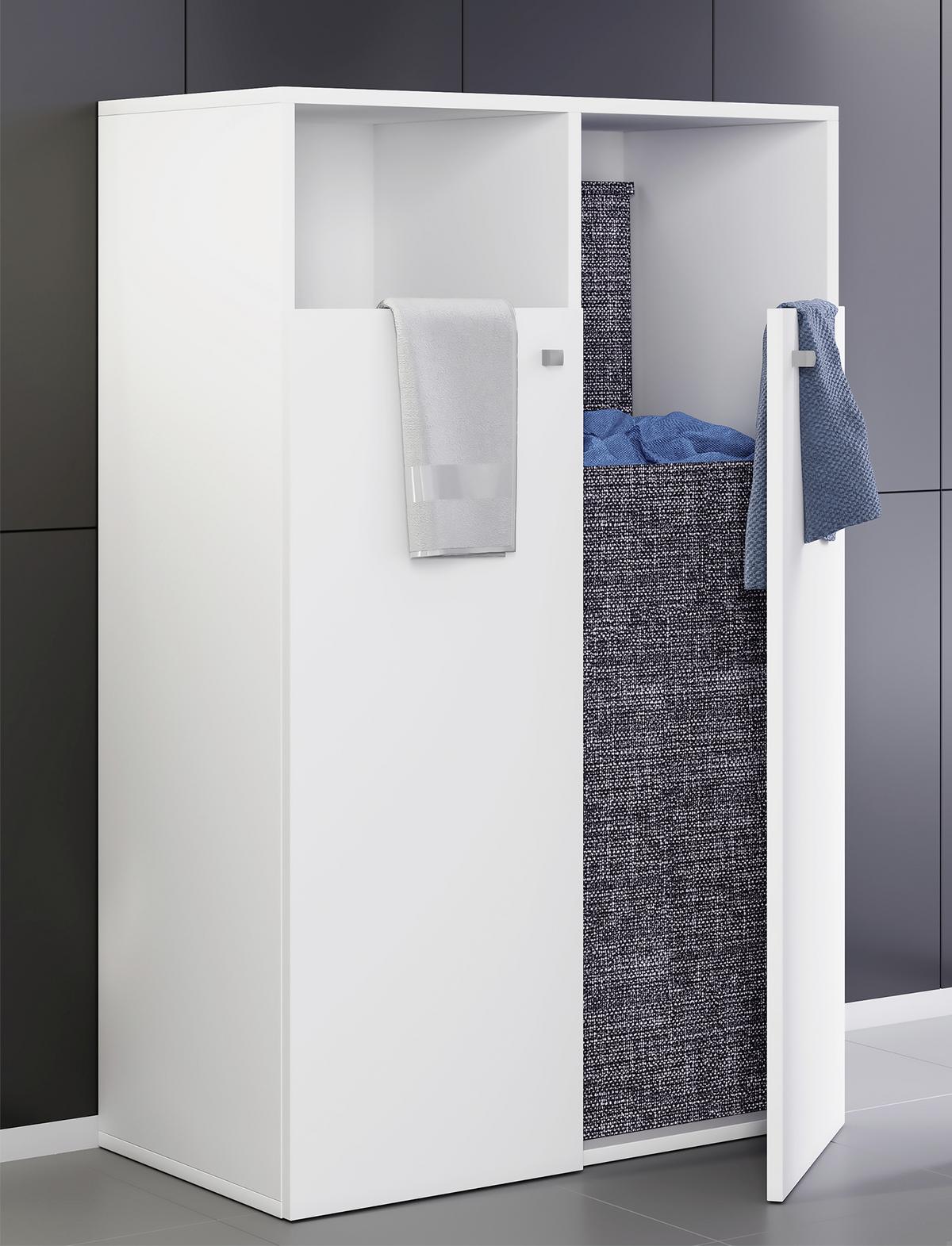 Midischrank Stehend Klidas Xl B: 70,2 Cm Weiß - Weiß, MODERN, Holzwerkstoff (80/110/39cm) - MID.YOU
