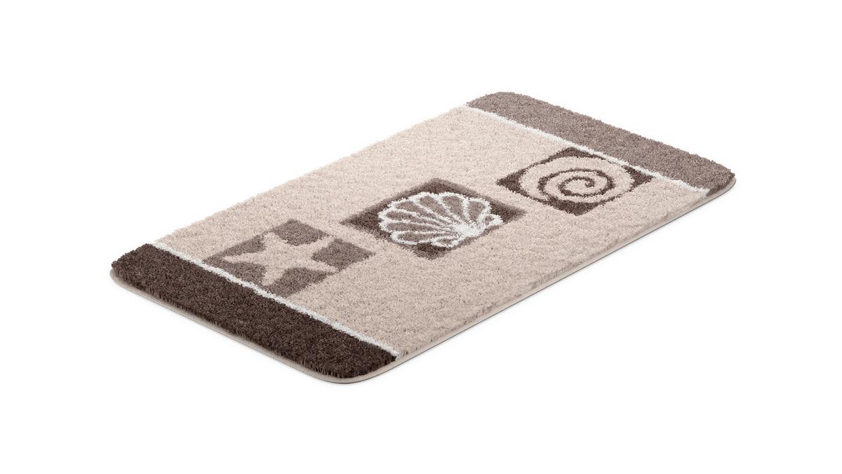 Badematte Ayla - Taupe, Basics, Textil (65/115cm) - Grund