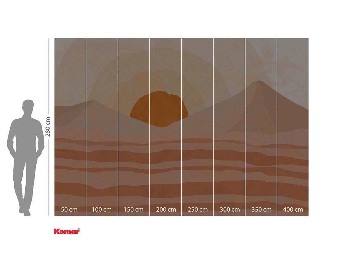 Fototapete Sabbia - Rot/Braun, Trend, Papier (400/280cm) - Komar