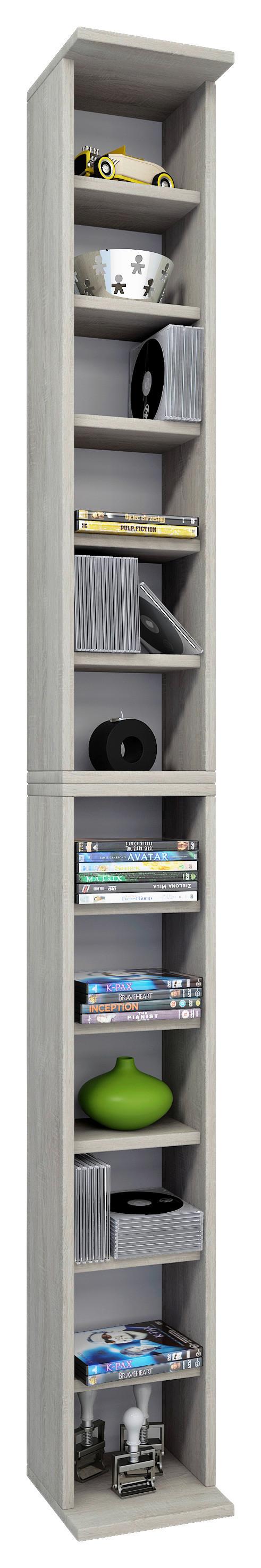 CD Regal Bigol 21 cm Eiche Dekor - Eichefarben, KONVENTIONELL, Holzwerkstoff (21/183/20cm) - MID.YOU