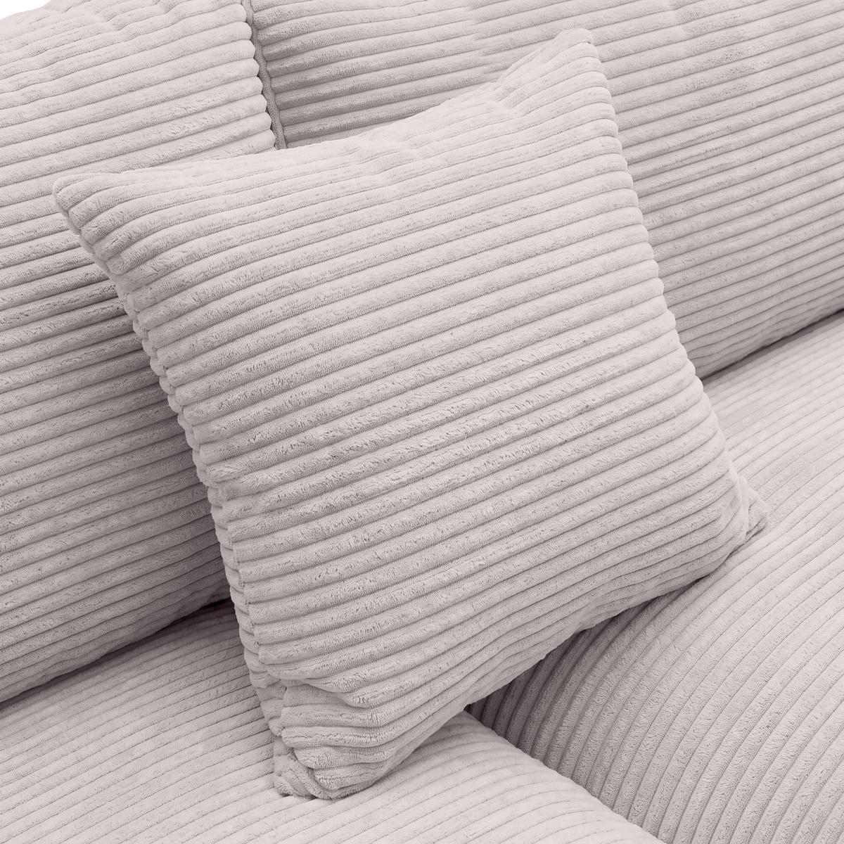 Rohová sedačka PEDRO, pravá, růžový manšestr - růžová/černá, Moderní, textil/plast (300/190cm) - Mömax