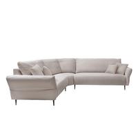 Ecksofa Vanilla Beige S: 256x256 cm - Beige/Schwarz, Design, Textil (256/256cm) - Livetastic